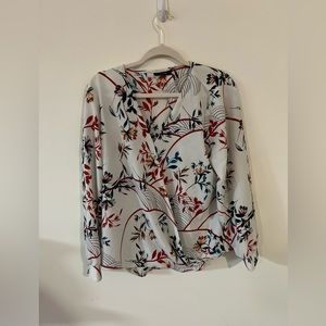 Women| Flower Cross Over Blouse